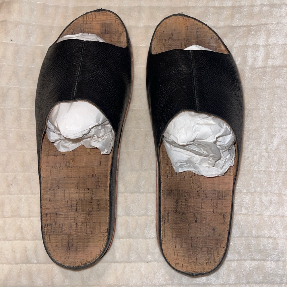 Kork-Ease Tutsi Black and Tan Leather Sandals